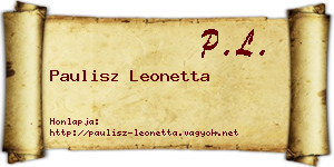 Paulisz Leonetta névjegykártya